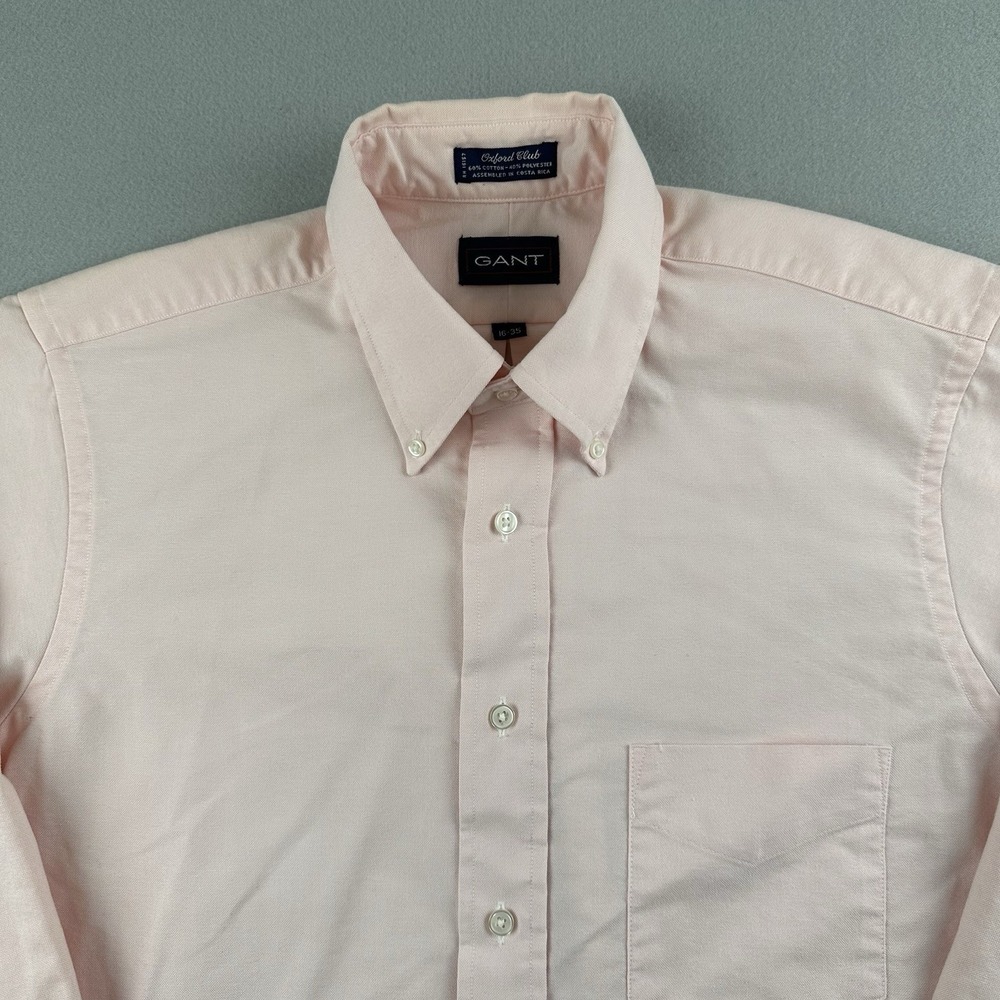 GANT Oxford Club Men's Dress Shirt Pink 60% Cotton Button-Down Collar